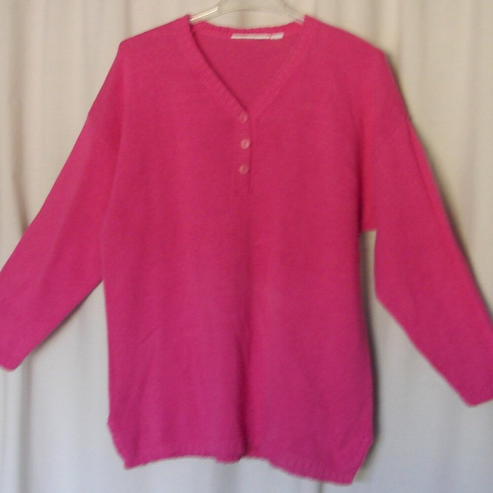Vtg International Sportswear Oversized Knit Sweater Tunic TOP, Size 2X-3X Pink